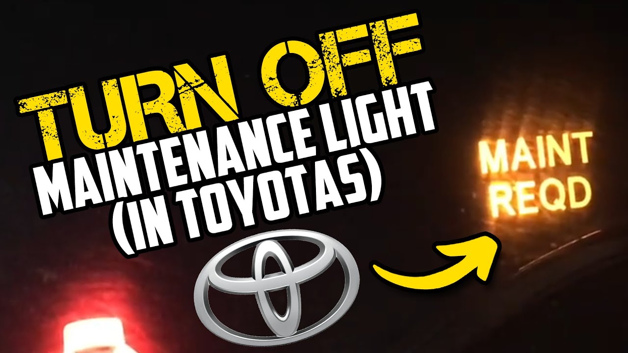Resetting a Toyota Maintenance Required Light by PIF DIY