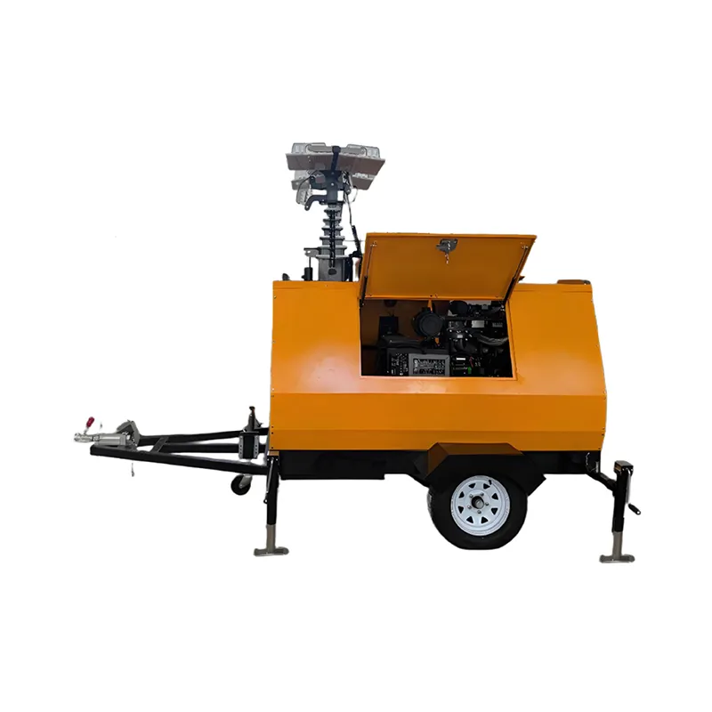 Trailer solar light-tower configuration used for document review