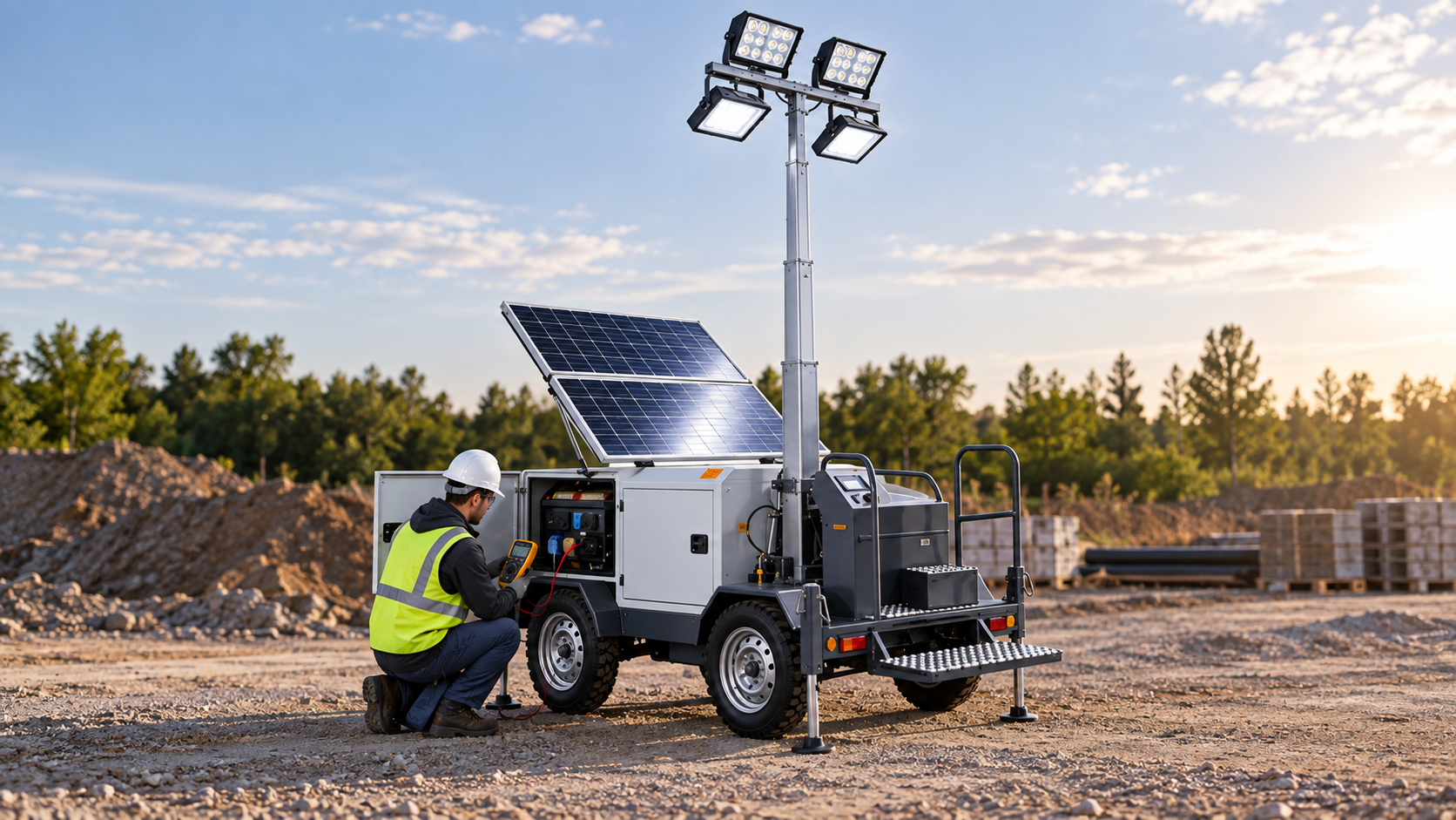 Key selection checks for light tower auxiliary power