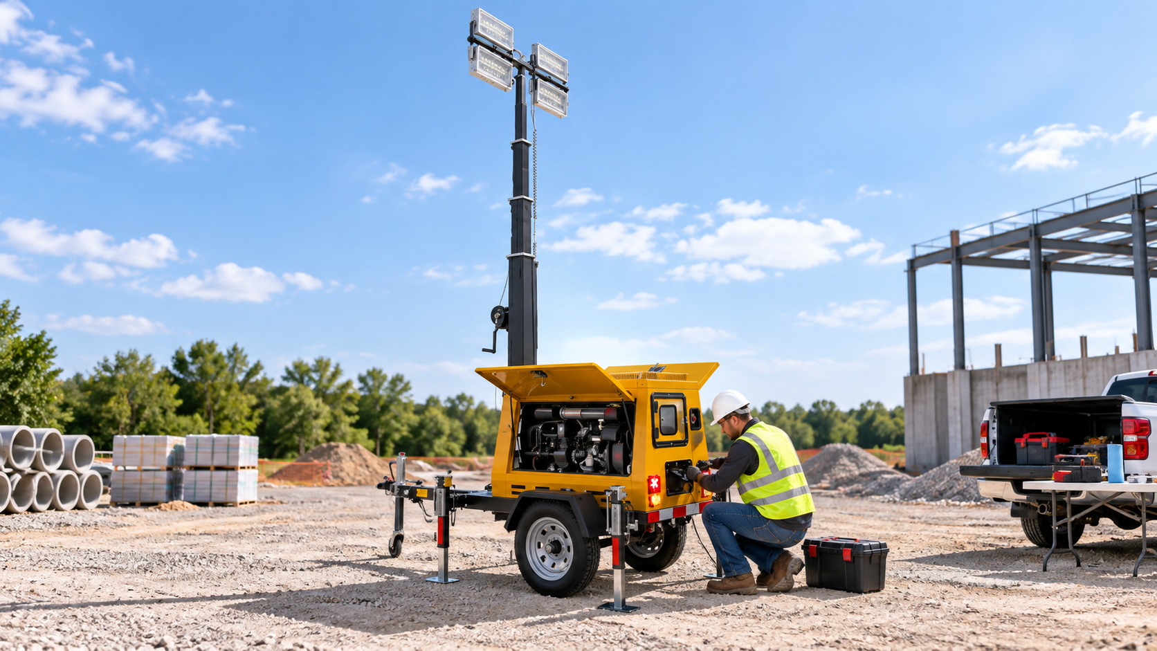 Key selection checks for diesel light tower emissions standards