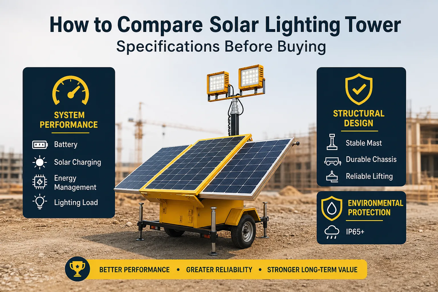 How to Compare Solar Lighting Tower Specifications Before Buying