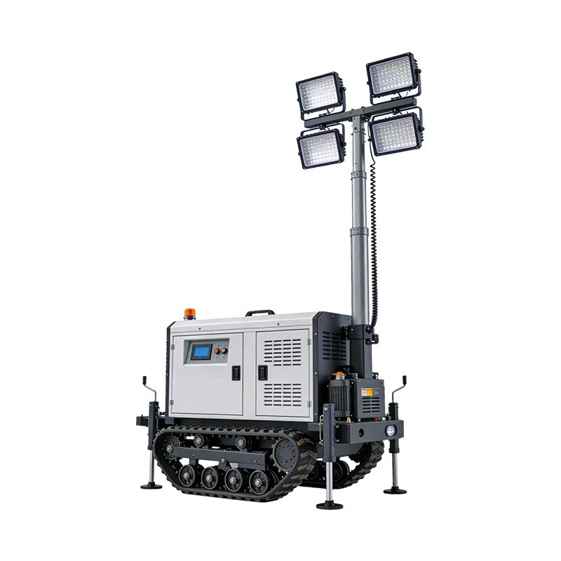 Crawler-type light tower