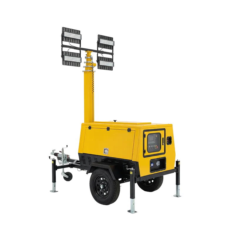 Trailer-style mobile light tower