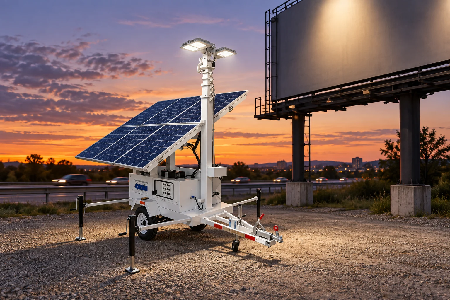 Keyyou mobile lighting equipment considered for solar billboard light