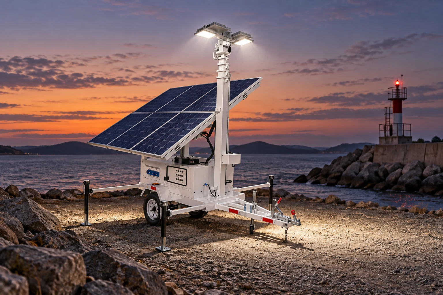 Keyyou mobile lighting equipment considered for solar powered navigation lights
