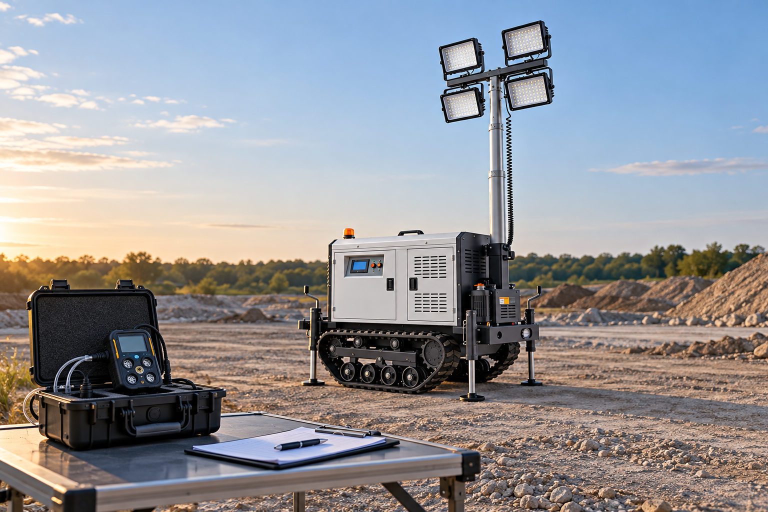 Monitoring equipment and a placement record support a competent exposure assessment; no readings or safety clearance are implied.