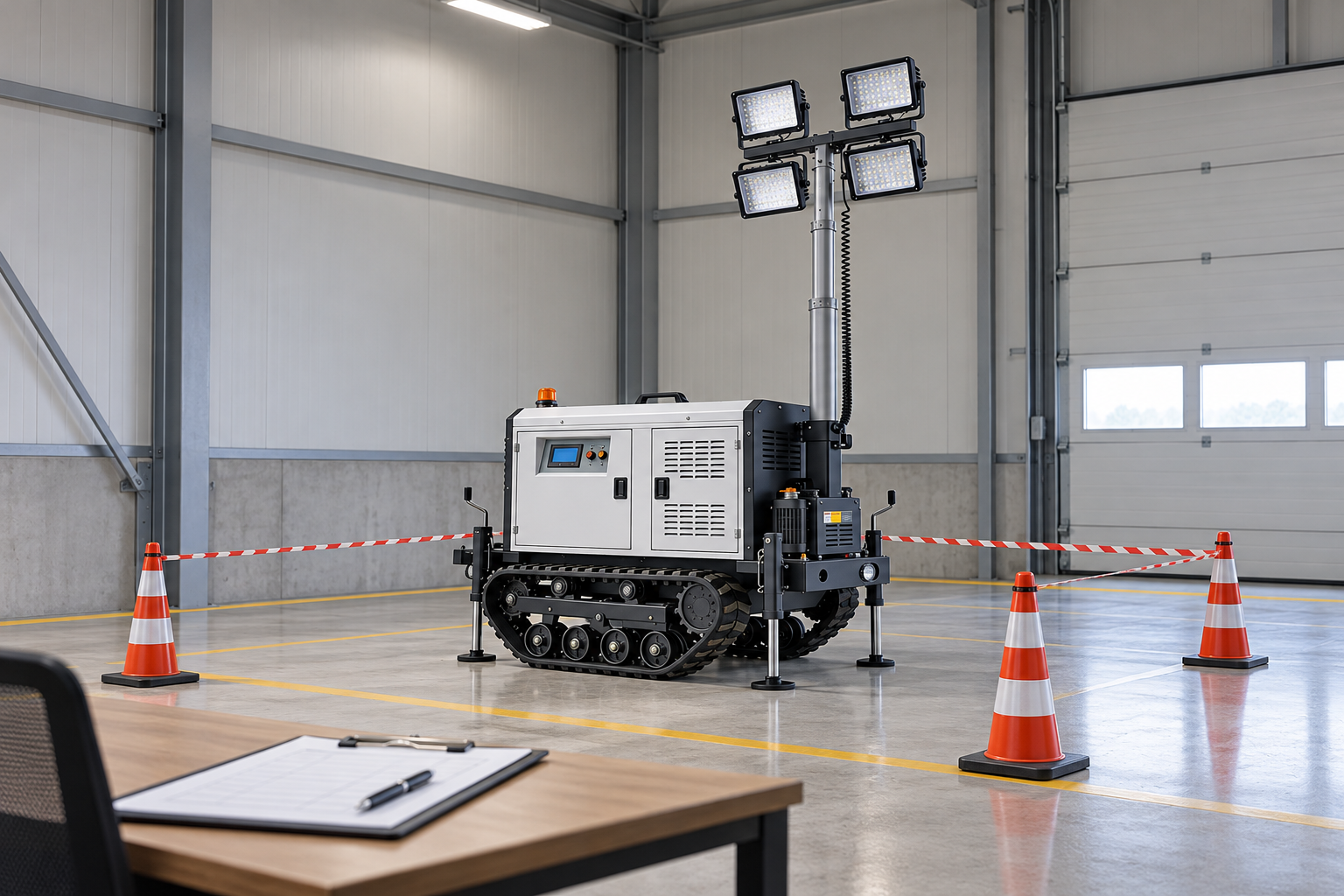 A dry service bay and a closed enclosure do not release the equipment for use; qualified assessment and documented disposition are still required.