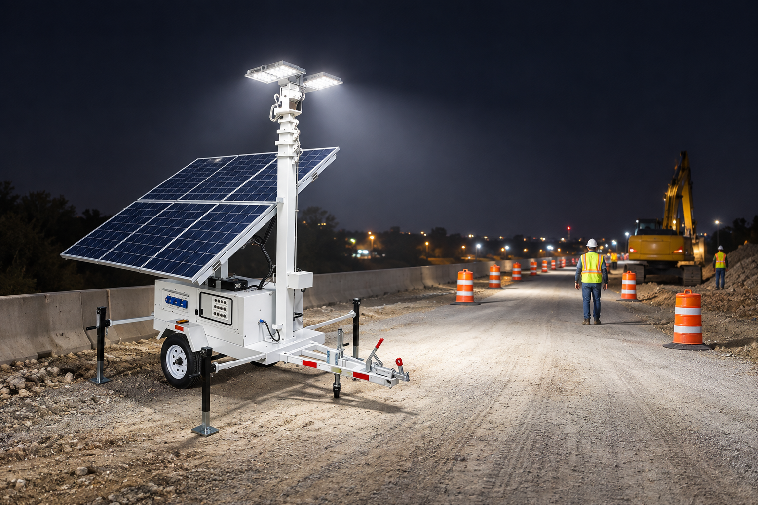 Safe setup and verification of light tower glare control