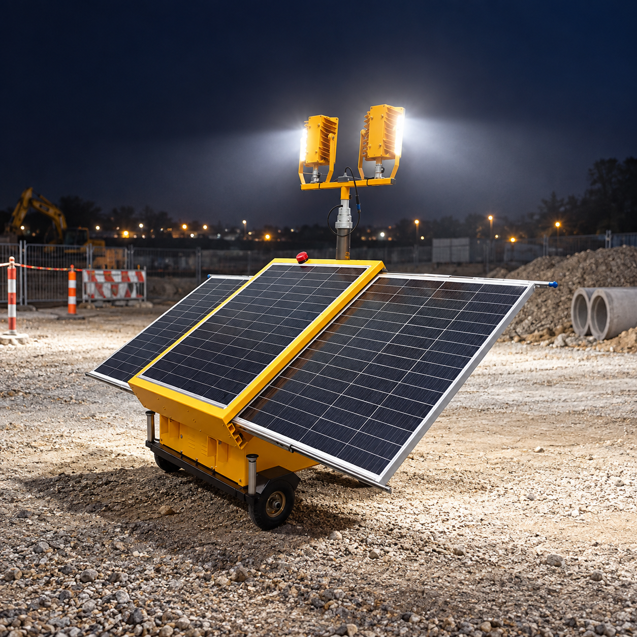 Safe setup and verification of light tower lumen depreciation