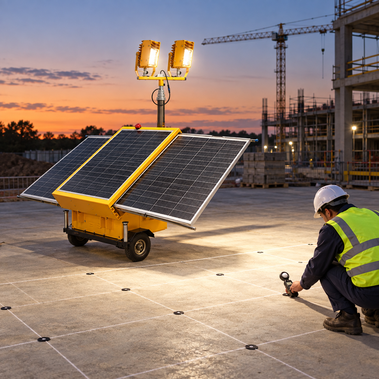 Lux Meter Testing for Light Tower Commissioning