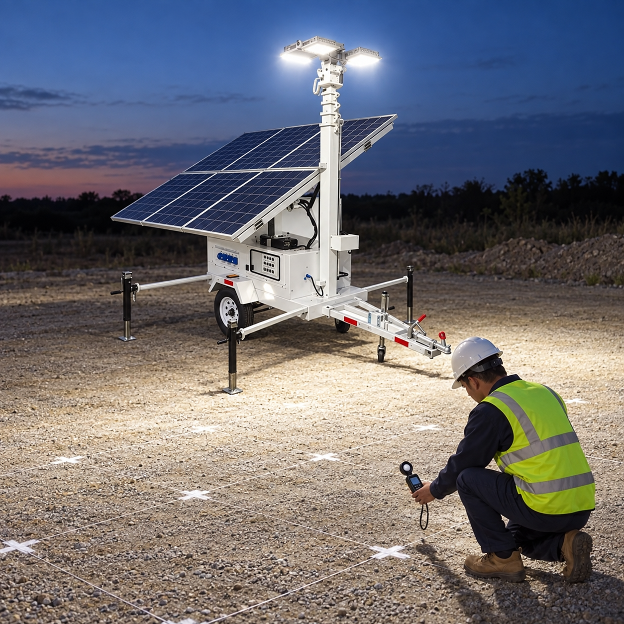Key selection checks for light tower spacing