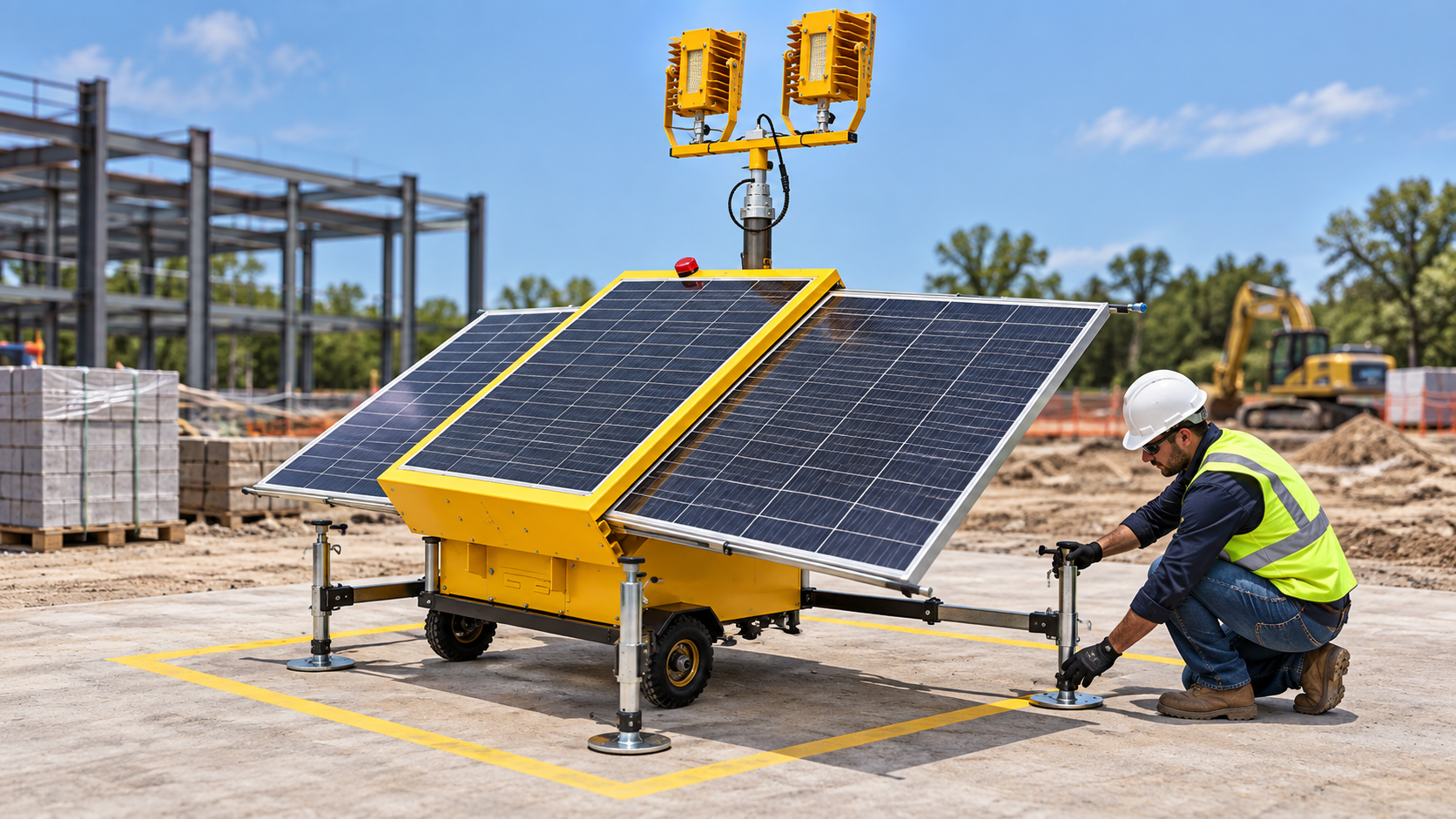 Key selection checks for light tower stabilizer footprint
