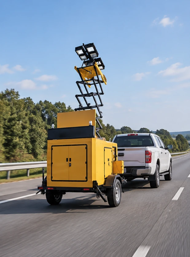 field verification and maintenance of light tower towing speed
