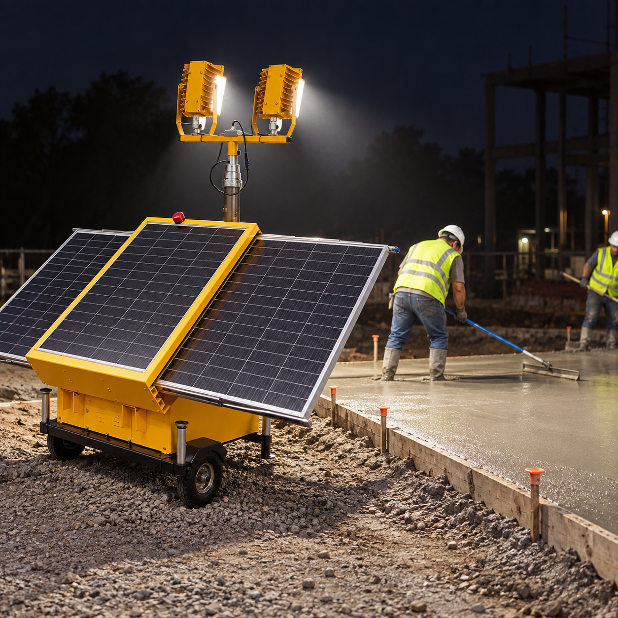 Key selection checks for concrete pour lighting