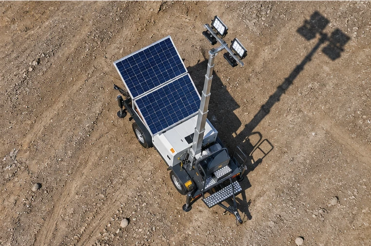 Vor-Ort-Überprüfung und Wartung der Solarbestrahlungsstärke für den Lichtmast
