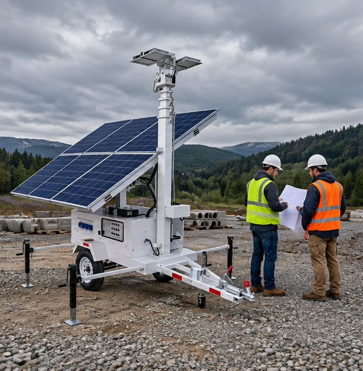 technical inspection for solar light tower autonomy days