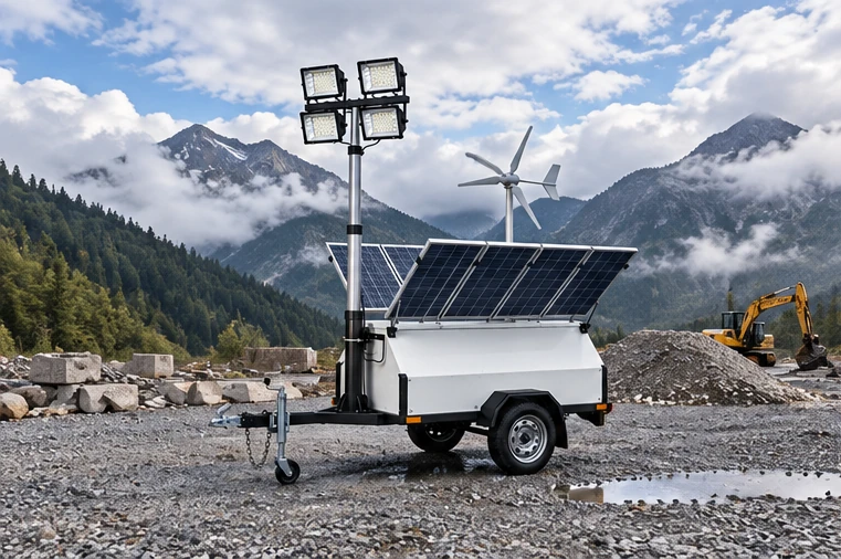 technical inspection for solar light tower cloudy weather