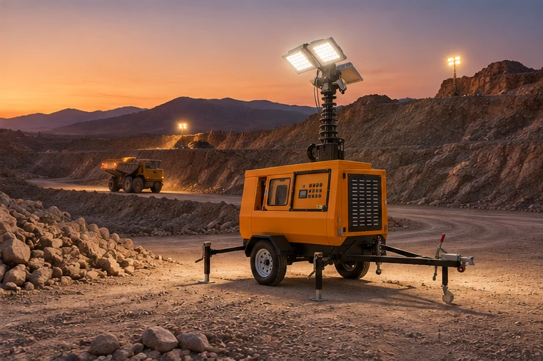 field verification and maintenance of solar light tower desert