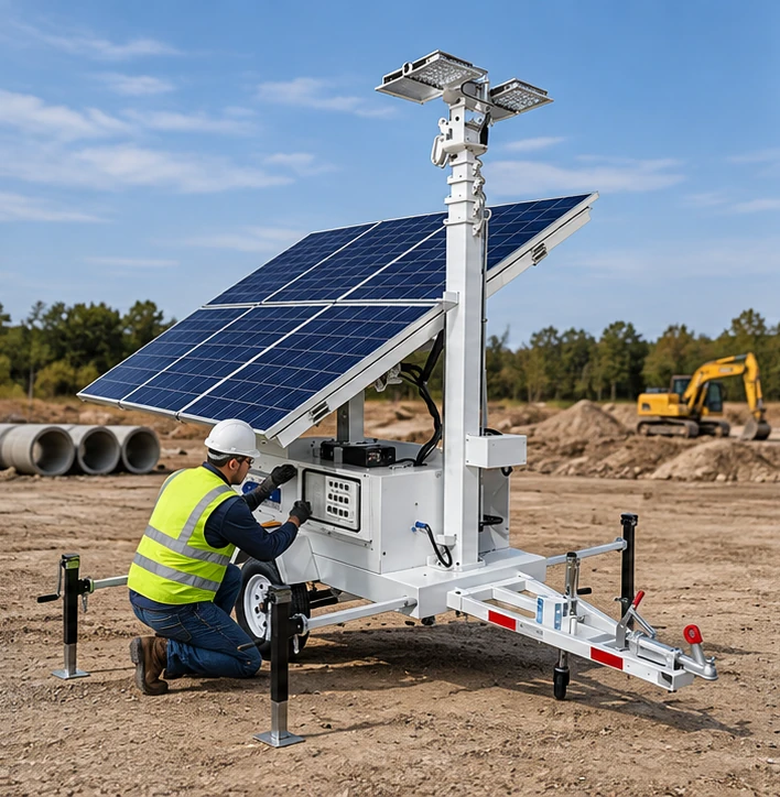 technical inspection for solar light tower energy balance