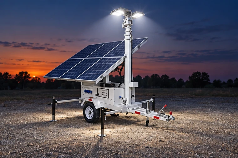 Technische Inspektion der Energiebilanz von Solarlichttürmen