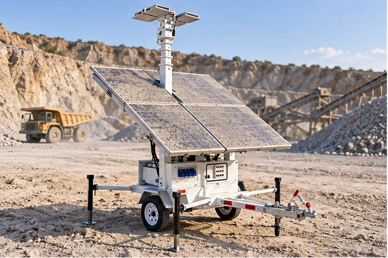 solar light tower panel cleaning using a category-matched Keyyou light tower