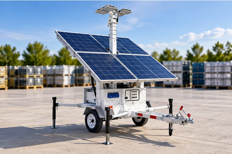 field verification and maintenance of solar light tower panel cleaning