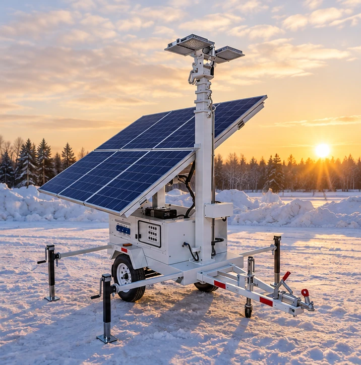 field verification and maintenance of solar light tower panel tilt