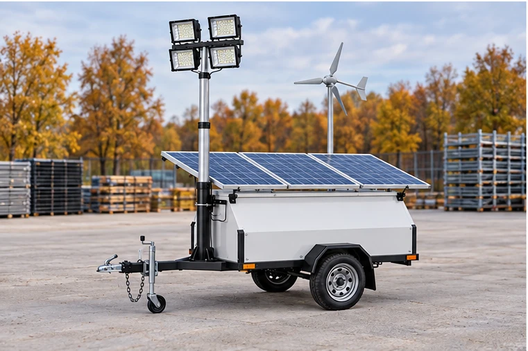 Technische Inspektion der Neigung des Solarmodulmasts eines Lichtmasts