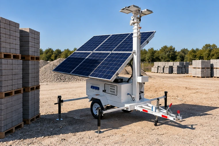 solar light tower shading planning for a mobile light tower