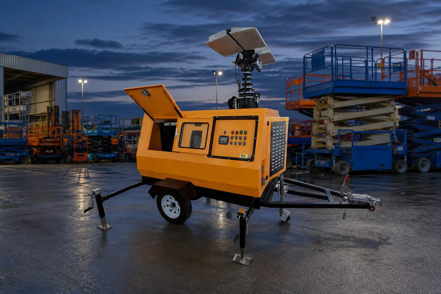 Keyyou trailer — official product photo with illustrative scene background (not a real site photo)